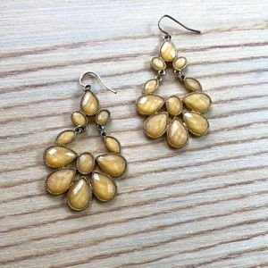 Champagne and gold chandelier earrings